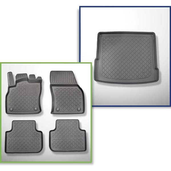 Set: tappetini in TPE + tappetino per bagagliaio per Audi Q3 F3 SUV  (08.2018-.) - Aristar - Guardliner 