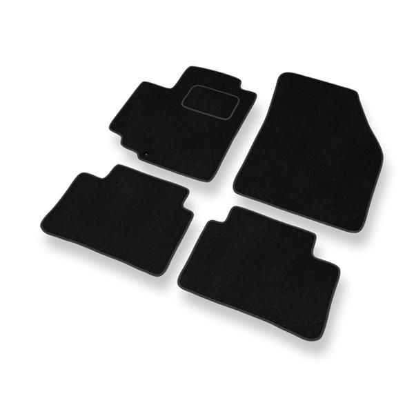 Tappetini Auto In Velluto Per Nissan Pixo (2008-2013) – Set 4 Pezzi Neri, Base, Antiscivolo