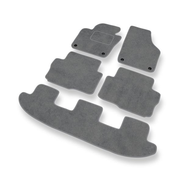 E-decor Tappetini In Velluto Per Seat Alhambra II (2010-2020) - Set Con Battitacco, Fissaggi A Pressione, Antiscivolo, Colore Nero