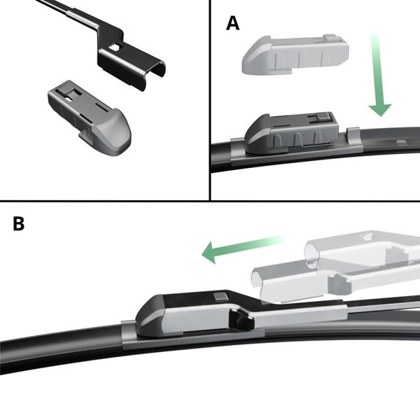 Tergicristallo posteriore Motgum – Completo braccio + spazzola piatte – per  Volkswagen Golf V Hatchback (10.2003-11.2008)